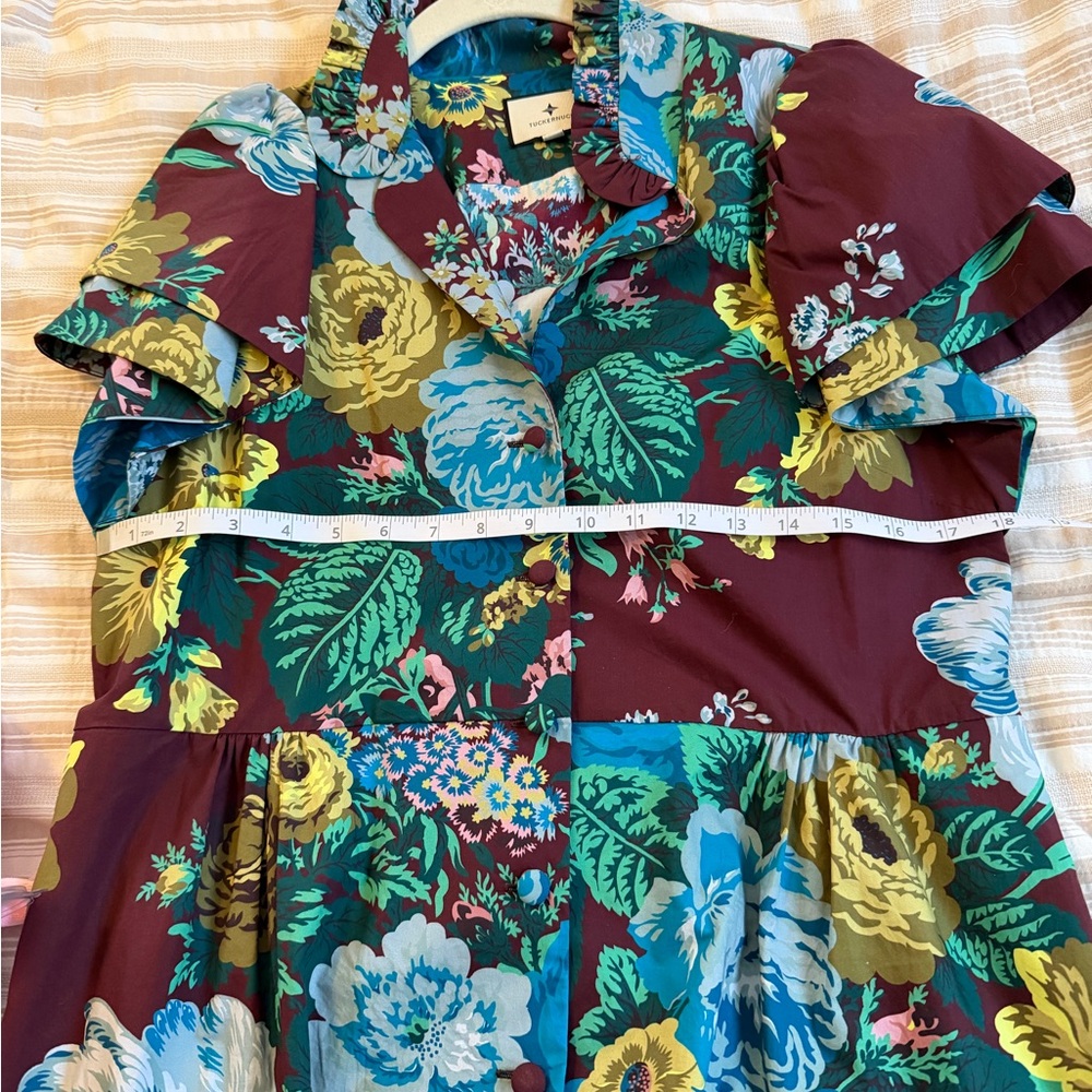 Tuckernuck Oxblood Verdant Floral Alice Dress medium - Picture 8 of 8